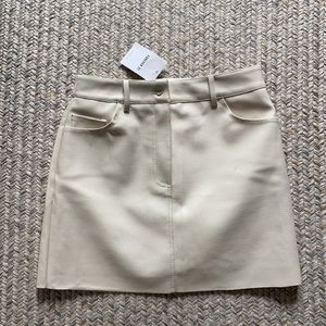 Forever 21 creamy white leather skirt